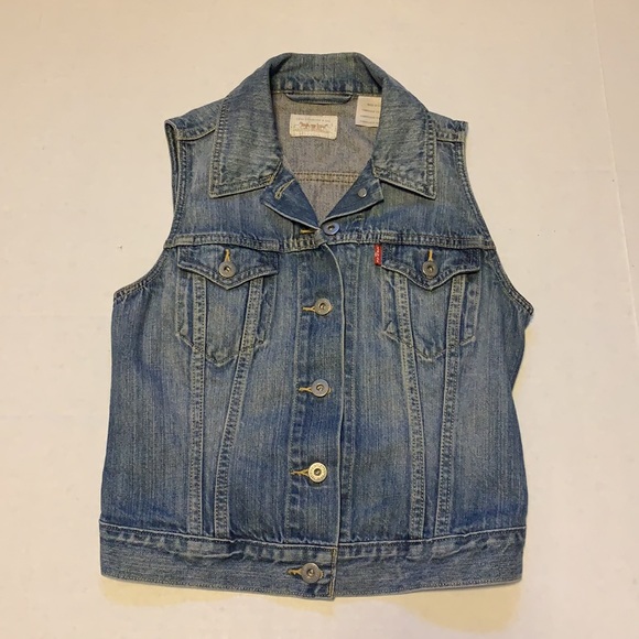 Levi’s Red Tab Blue Denim Vest - Women’s Size Small - Picture 2 of 9